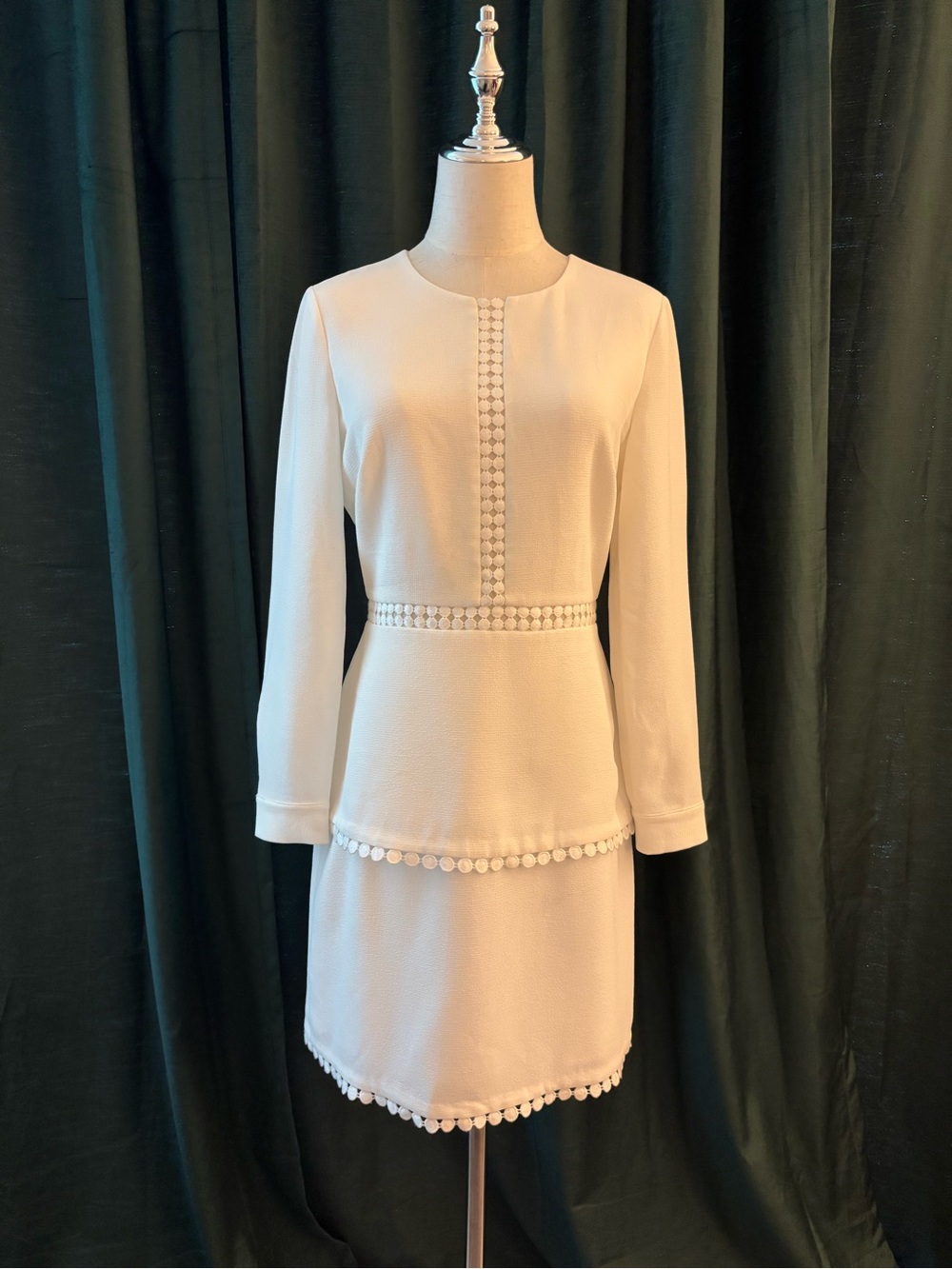 Club Monaco White Long-Sleeve Dress